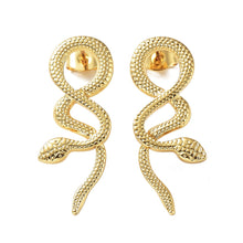 Load image into Gallery viewer, Harlow Snake Stud Earring Gold
