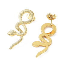 Load image into Gallery viewer, Harlow Snake Stud Earring Gold
