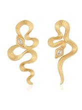 Load image into Gallery viewer, Camila Snake Stud Earring Gold
